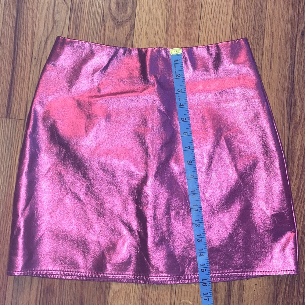 metallic pink barbie skirt- Shein